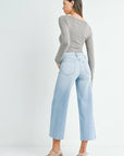 Scissor Cut Wide Leg Denim