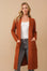 Soft Knit Long Open Cardigan with Pockets and High Side Slits