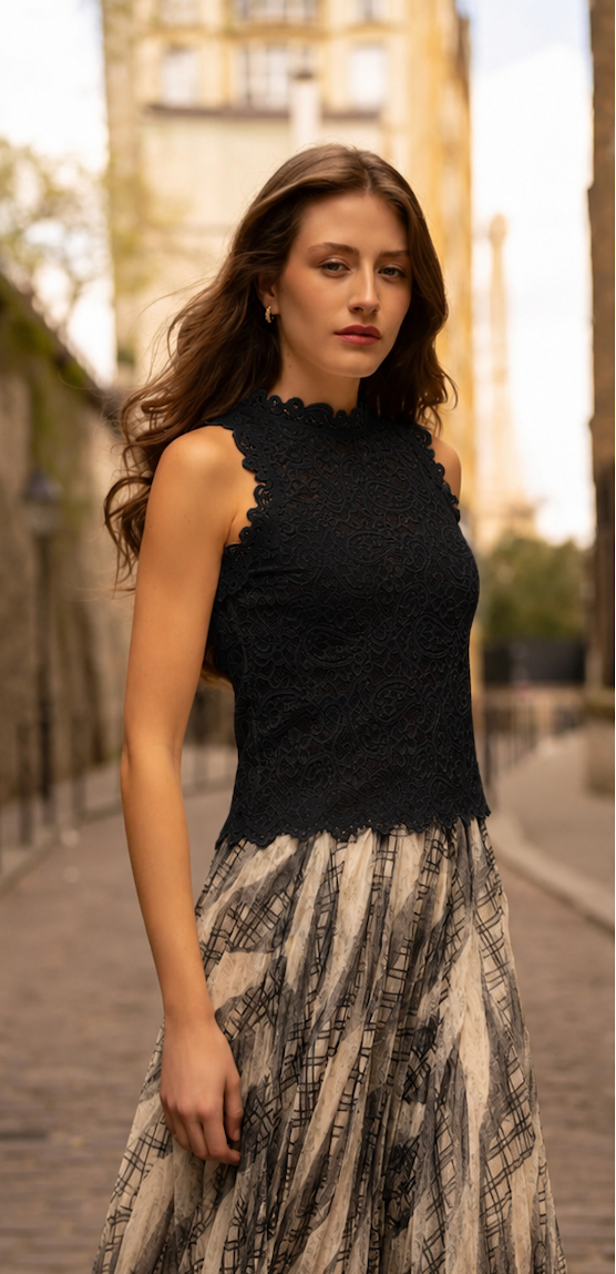 Serena Sleeveless Lace Top