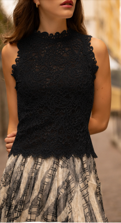 Serena Sleeveless Lace Top