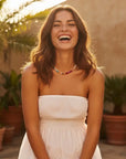 Bella Blush Beam Stone Necklace