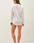 Camille Cotton Blend Lightweight Oversized Classic Shirt