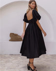 Cherie Puff Sleeve Midi Dress- FINAL SALE ITEM