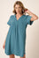 Brenda V-Neck Mini Dress - Plus Size