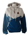 Roxy Half Zip Color Block Pullover Hoodie by Wanakome