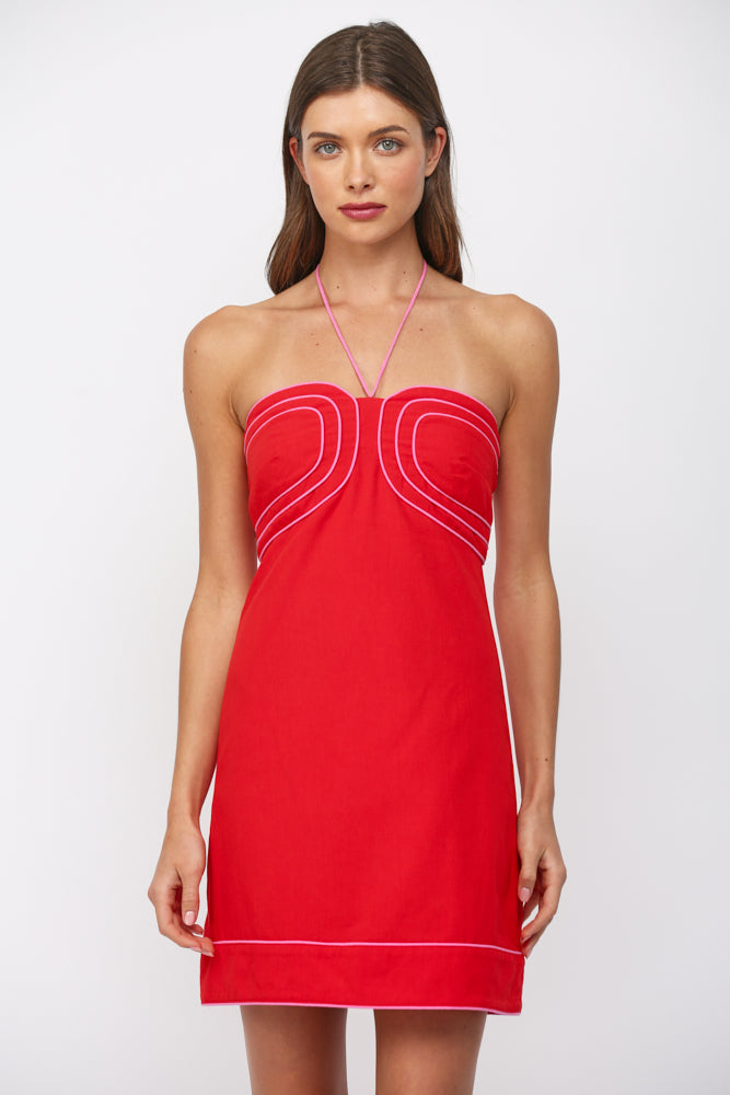 Hailey Halter Neck Mini Dress