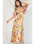 Giselle Midi Dress with Flutter Sleeves