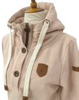 Jas Button Neck Hoodie by Wanakome