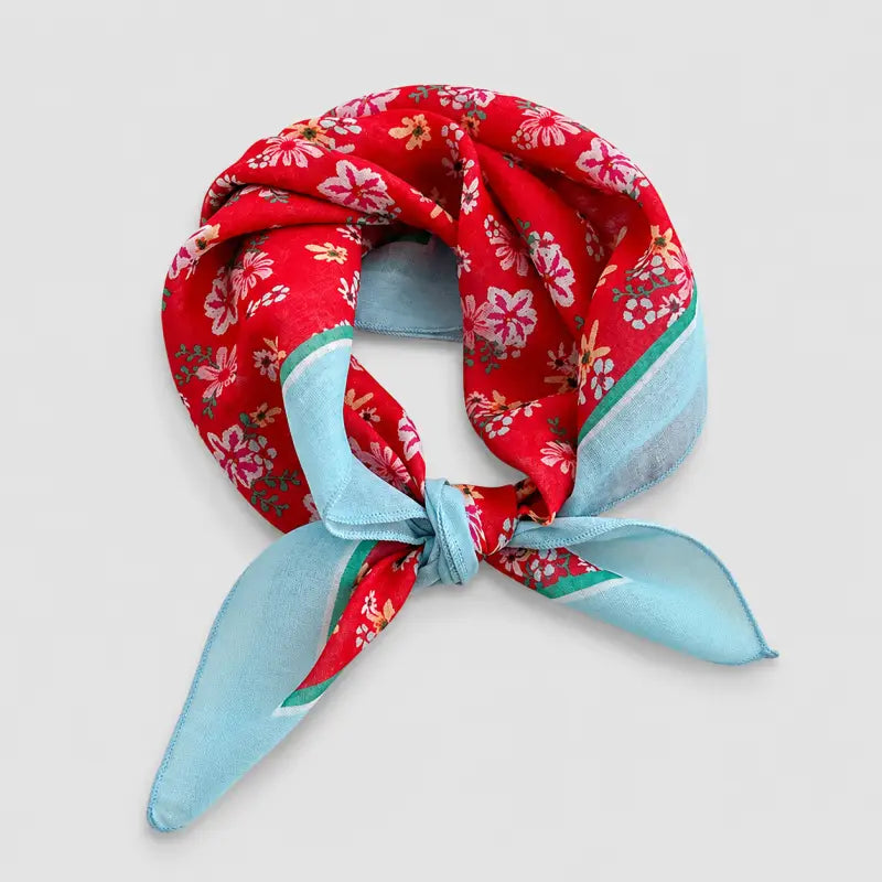 Allie Red Floral Scarf