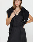Yemi Pullover Sweater and Pleated Dress Set