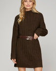 Adrianna Mock Neck Sweater Dress