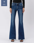 Adrienne Tummy Control High Rise Flare Jeans- Plus Size