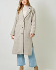 Francesca Houndstooth Long Coat