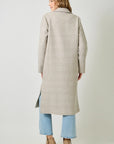 Francesca Houndstooth Long Coat