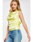 Andie Satin Sleeveless Blouse- FINAL SALE ITEM