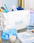 Bride Beauty Cosmetic Bag - Embroidered Satin, Bachelorette