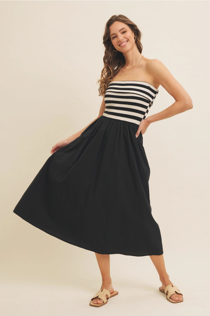 Bailey Strapless Midi Dress