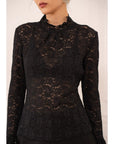 Heidi High-Neck Lace Blouse