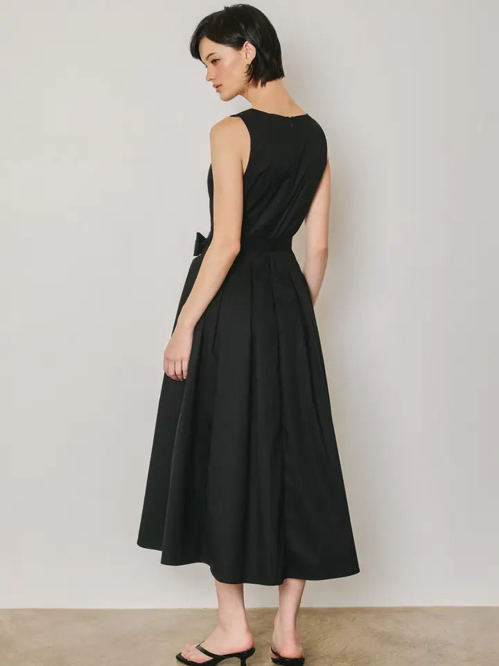 Philippa Poplin Tulle Midi Dress