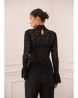 Heidi High-Neck Lace Blouse