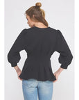 Dora Pleat Trim Top