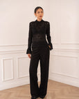 Heidi High-Neck Lace Blouse