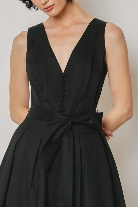 Philippa Poplin Tulle Midi Dress