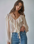 Claire Chiffon Ruffle Top