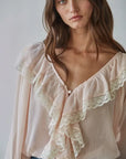 Claire Chiffon Ruffle Top