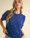 Marsella Knit Sweater with Floral Embroidery