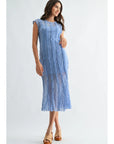 Lulu Lace Sheer Midi Dress