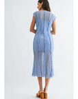 Lulu Lace Sheer Midi Dress