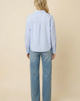Soft Stripe Button Down Blouse