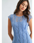 Lulu Lace Sheer Midi Dress