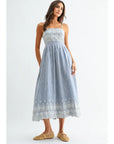 Pippi Pinstripe Midi Dress