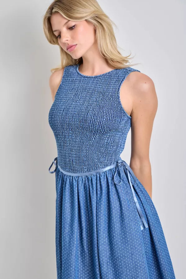 Leona Smocked Bodice Midi Dress