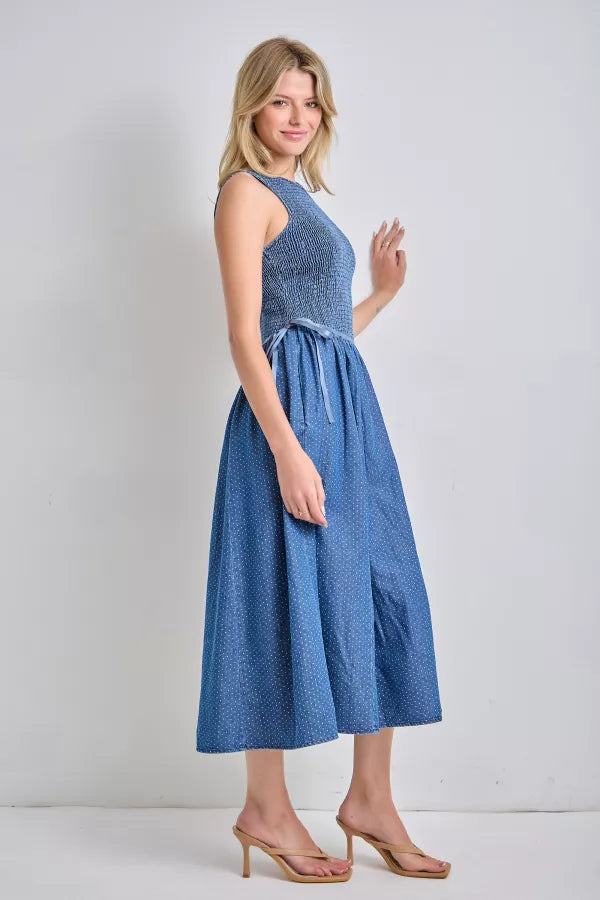 Leona Smocked Bodice Midi Dress