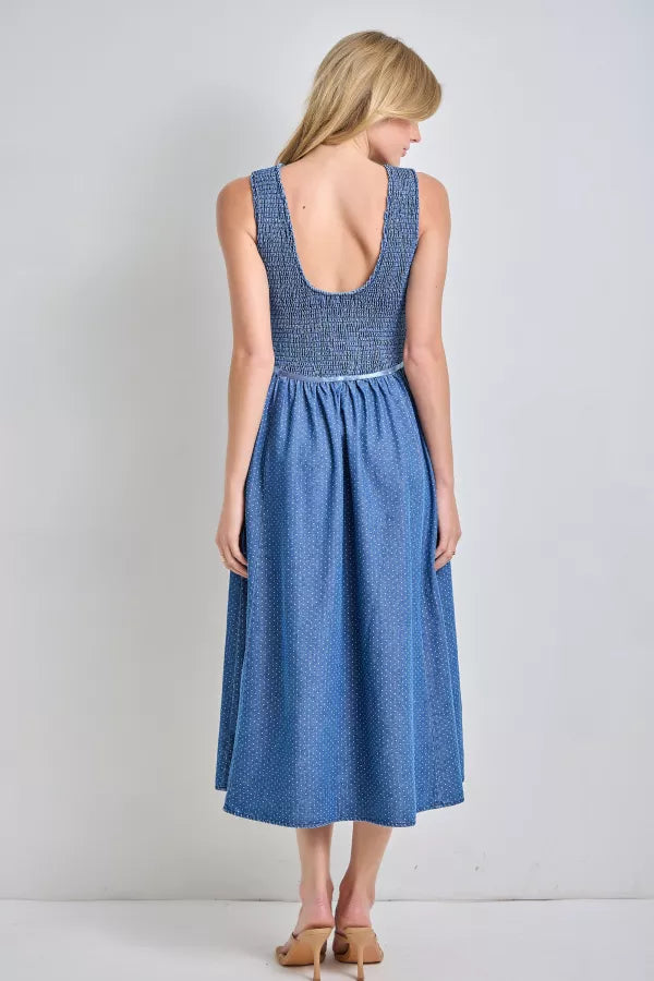 Leona Smocked Bodice Midi Dress