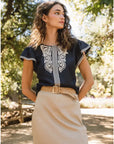 Bree Boho Embroidered Blouse