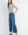 Scissor Cut Wide Leg Denim