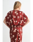 Abigail Floral Print Satin Top