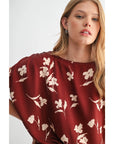 Abigail Floral Print Satin Top
