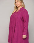 Brittany Button Front Tunic Dress - Plus Size