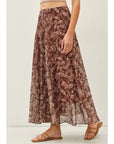 Farren Flowy Paisley Maxi Skirt