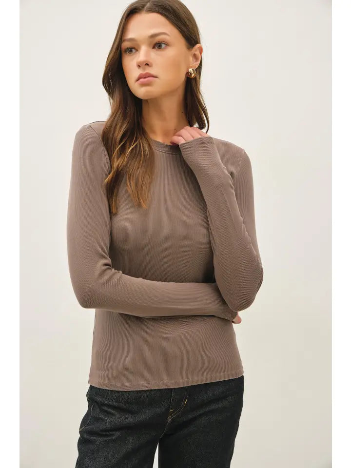 Rylan Ribbed Crewneck Top