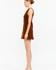 Kara Brown Velvet Dress