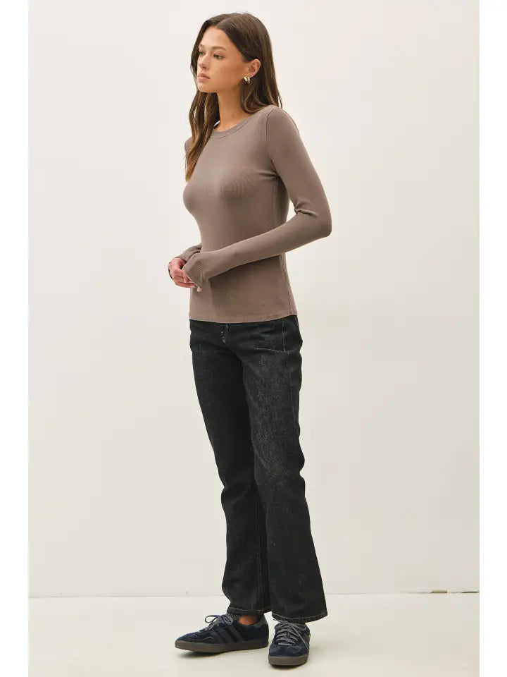 Rylan Ribbed Crewneck Top