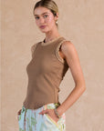 Carrie Crochet Trim Tank
