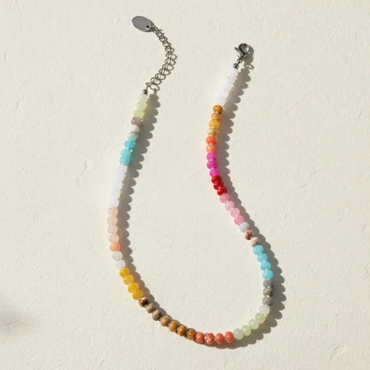 Bella Blush Beam Stone Necklace
