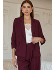 Shirred Sleeve Blazer